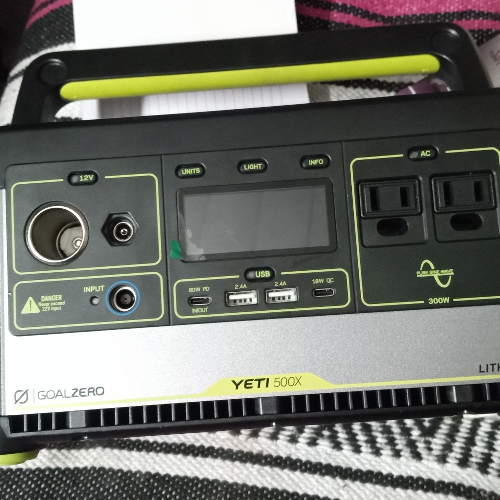 Yeti goal zero 500x power station